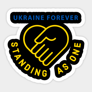 Ukraine Forever. Standing as One. Sticker